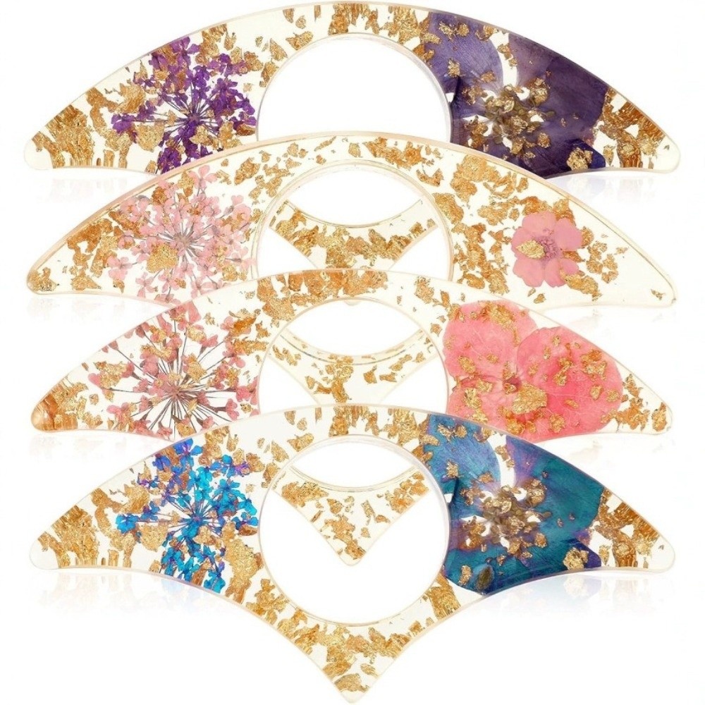 4個入りギフト ドライフラワー レジン製ブックページホルダー - Dried Flower Bookmark のレビューと価格
