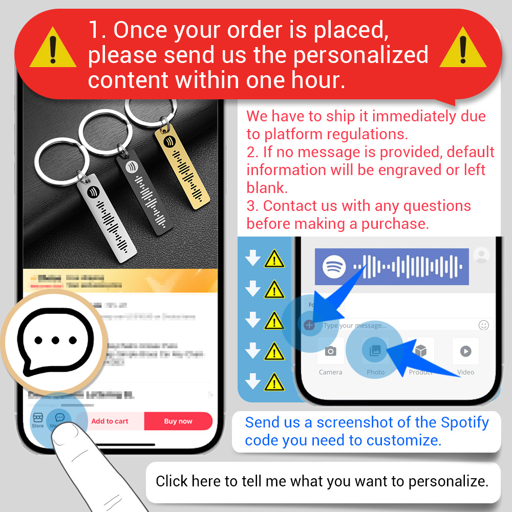 パーソナライズされた Spotify コードキーホルダー彫刻 - Initial Ring Custom のレビューと価格