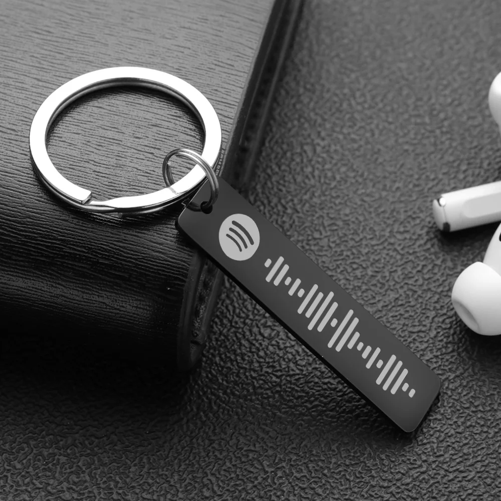 パーソナライズされた Spotify コードキーホルダー彫刻 - Initial Ring Custom のレビューと価格