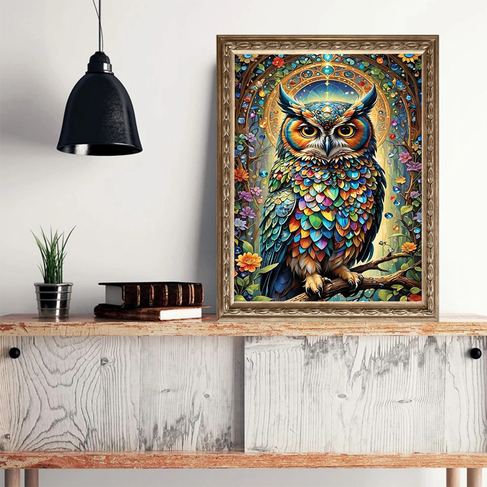 Momoart-ダイヤモンドモザイク絵画キット,フクロウと鳥 - Photo Mosaic Print のレビューと価格