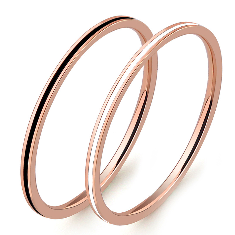 チタン鋼ローズゴールドカラー1mm薄型リング レディース テ - Initial Ring Custom のレビューと価格