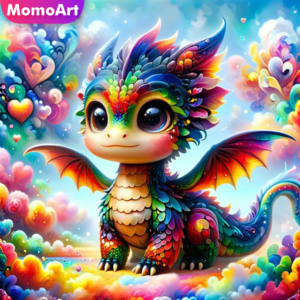 Momoart-正方形と円形のダイヤモンド絵画,ドラゴンの動 - Photo Mosaic Print のレビューと価格